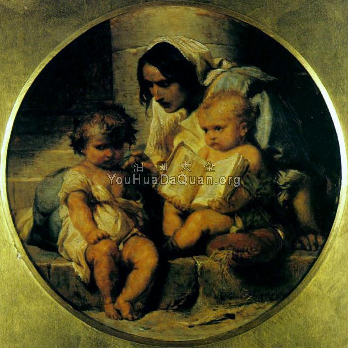 A Child Learning to Read - 保罗·德拉罗什